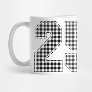 Plaid Number - 25 - Dark Mug